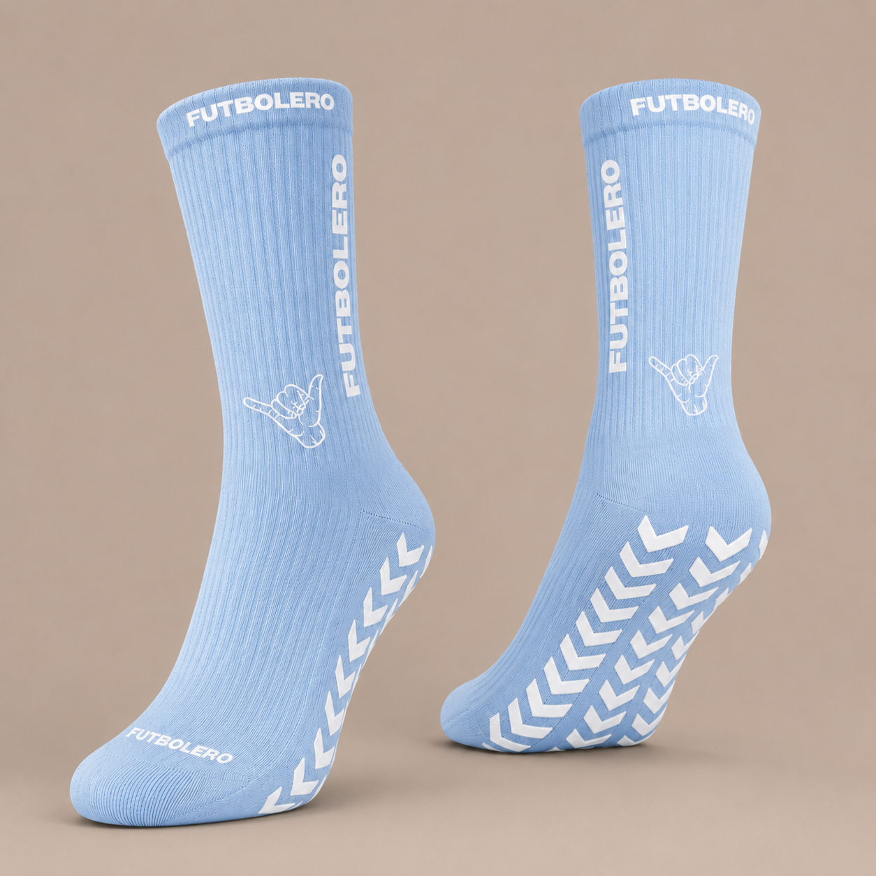 FUTBOLERO OFFICIAL Grip Sock- Light Blue