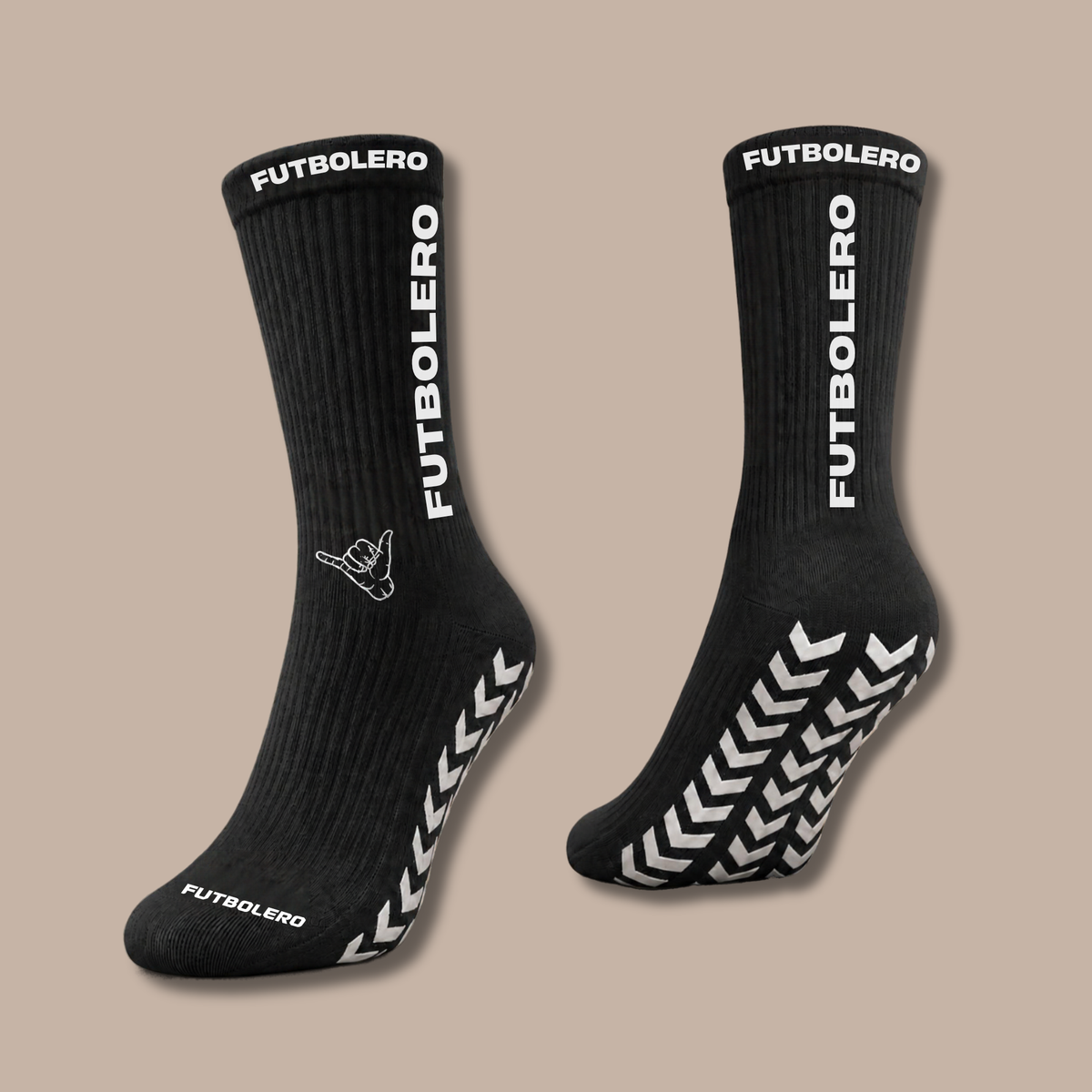 2-Pack FUTBOLERO OFFICIAL Grip Socks- Black