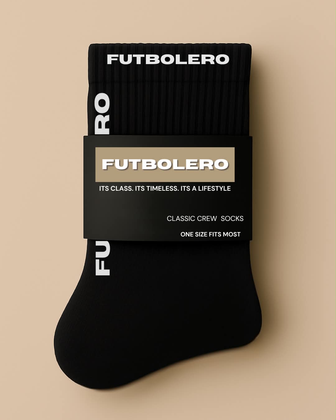 Non-Grip FUTBOLERO OFFICIAL Socks- BLACK