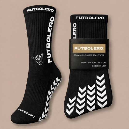 2-Pack FUTBOLERO OFFICIAL Grip Socks- Black