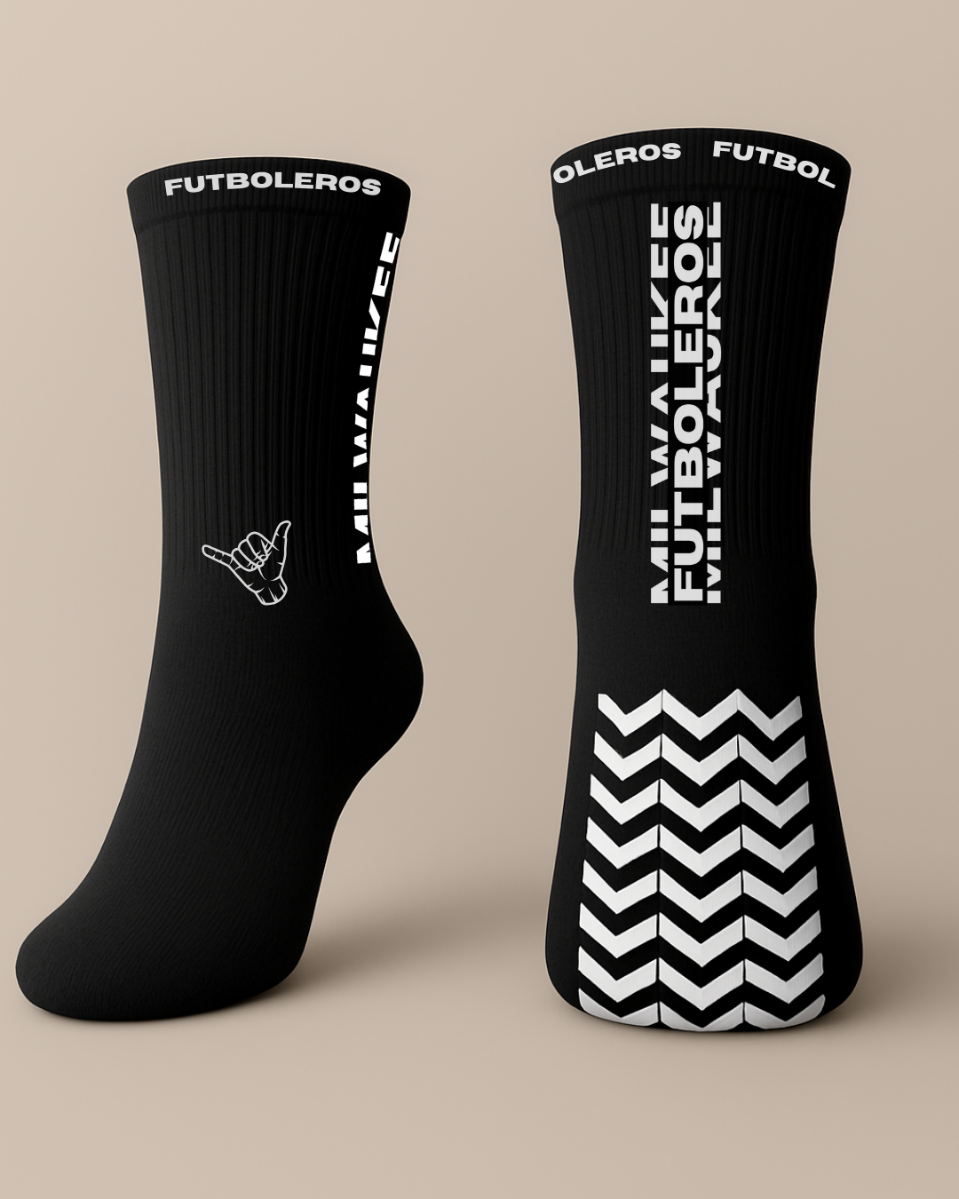 Futbolero Grip Socks- Black
