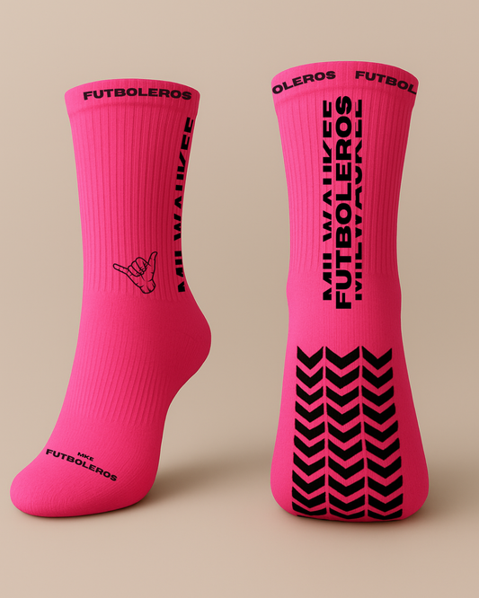Futbolero Grip Socks- Pink