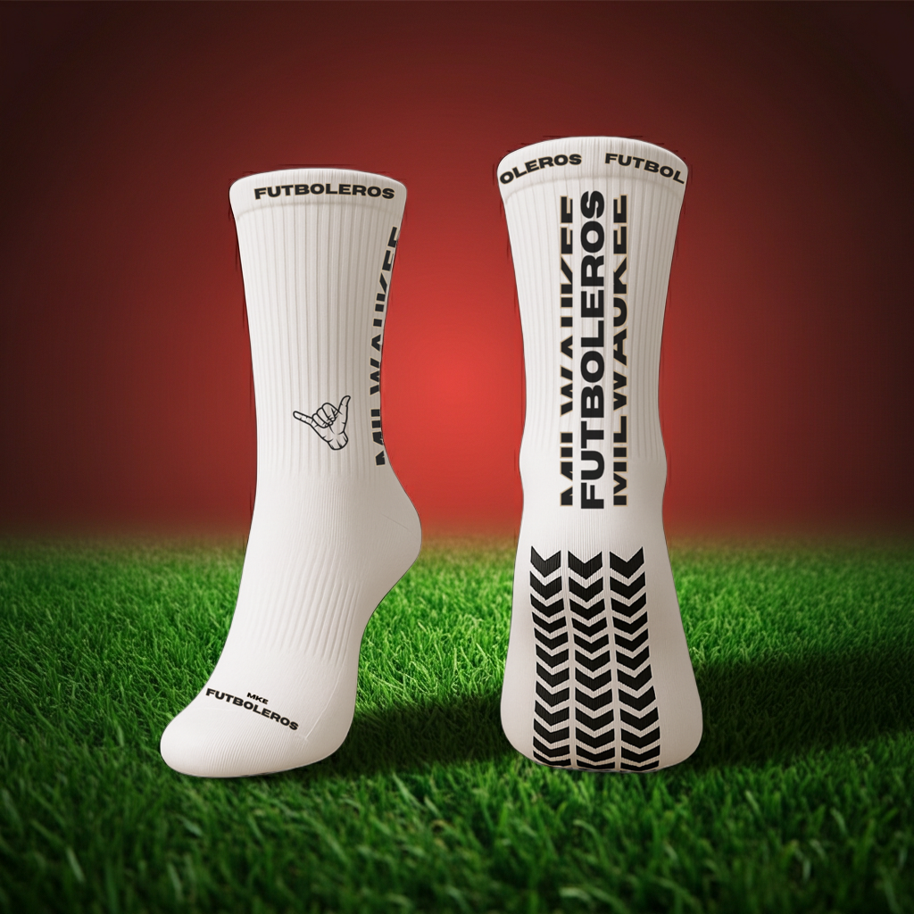2-PACK  Futbolero Grip Socks- White